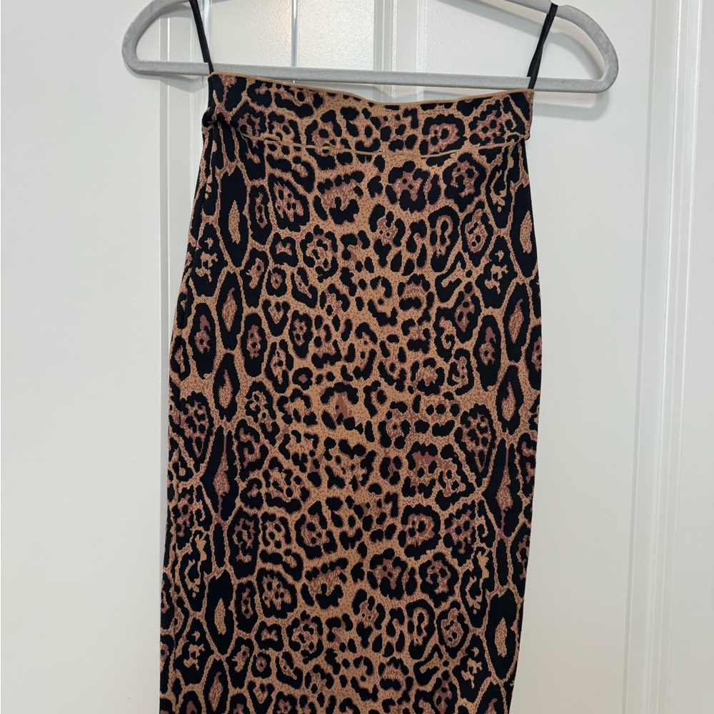 BCBG Leopard Print Pencil Skirt